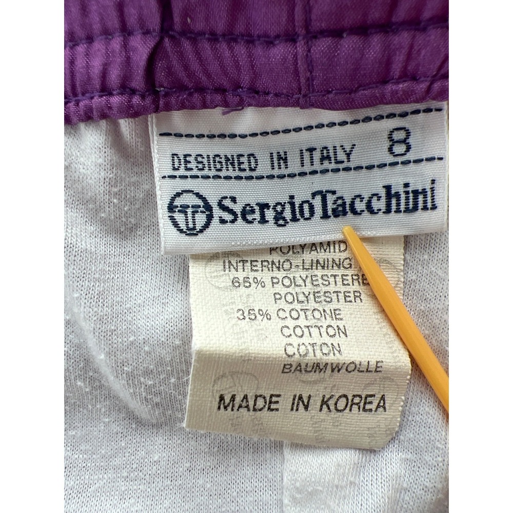 Sergio Tacchini Tracksuit Womens 8 VTG Purple Yellow Blue Y2K 90s Set Retro RARE - Picture 16 of 16